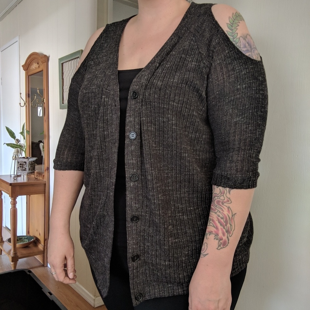 Lane Bryant Cold Shoulder Cardigan